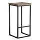 Carbon Loft Jarrell Wood and Iron Backless Bar Stool - Thumbnail 6