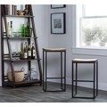 Carbon Loft Jarrell Wood and Iron Backless Bar Stool