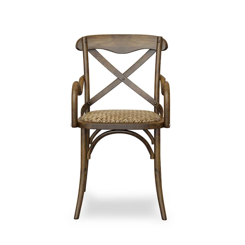 The Gray Barn Trails End Elm and Rattan Dining Chair