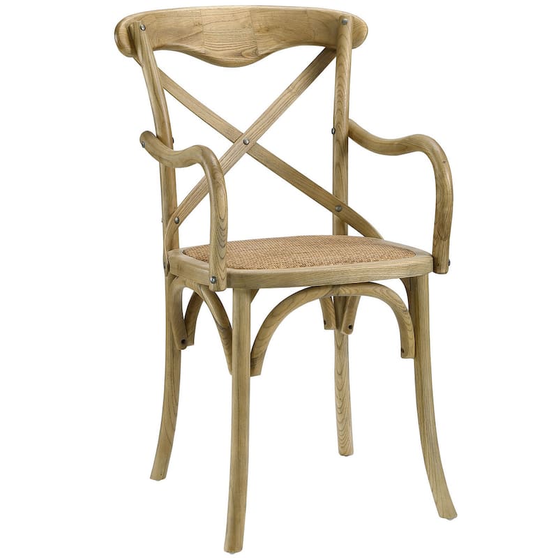 The Gray Barn Trails End Elm and Rattan Dining Chair