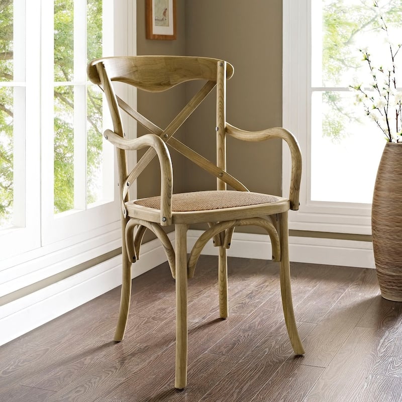 The Gray Barn Trails End Elm and Rattan Dining Chair
