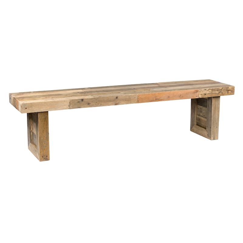 The Gray Barn Fairview Reclaimed Wood Dining Bench - Natural Multi-Tone