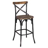 The Gray Barn Hidden Hill Antique Wood and Steel Barstool