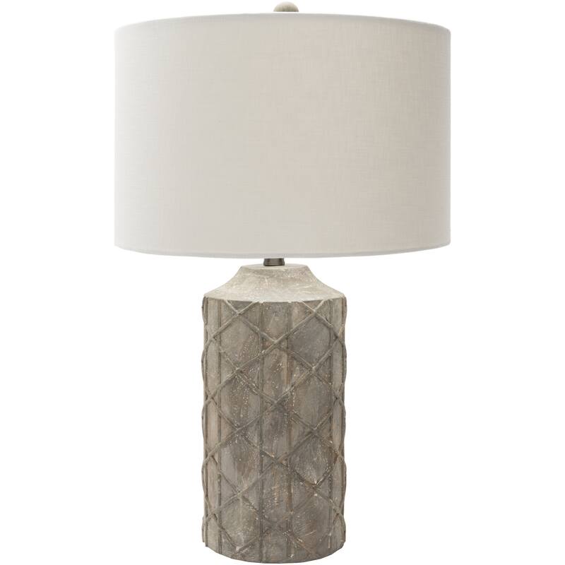 The Gray Barn Red Sky Antique Resin Base Table Lamp - Light Grey / White