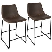 Carbon Loft Richard Faux Leather Counter Stool (Set of 2)