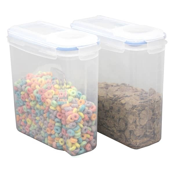 Cereal Container Food Storage Containers Easy-pour Design With Airtight  Lids Measuring Cup Bpa-free Plastic Containers For Rice Snacks Sugar Nuts  Pet