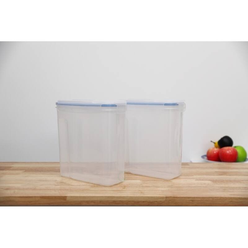 BPA-Free Plastic Food Cereal Containers Airtight Spout Lid, Set of 2
