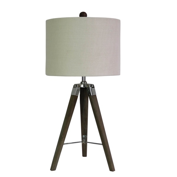 grey wooden table lamp