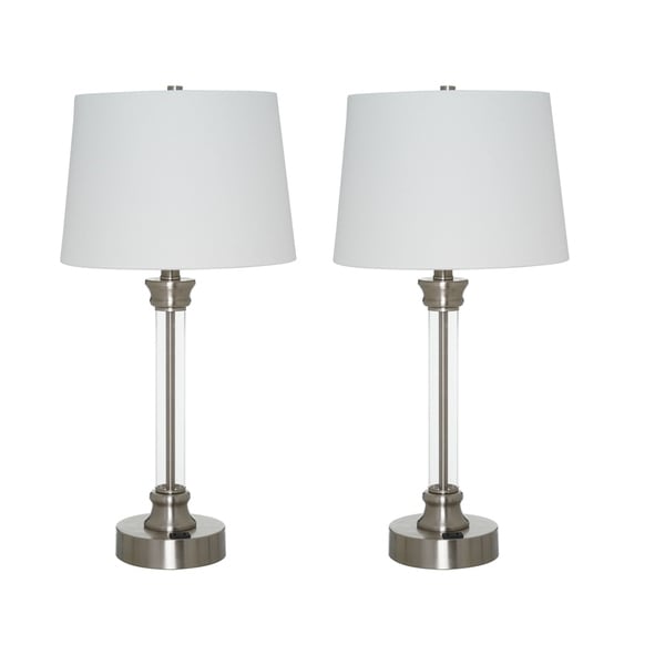 Catalina Lighting Sentra Set Of 2 Clear Acrylic Table Lamps Catalina Lighting Sentra Set Of 2 Clear Acrylic Table Lamps