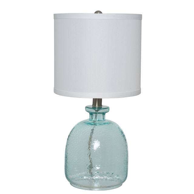 The Gray Barn Cedar Roost Ocean Blue Glass Table Lamp