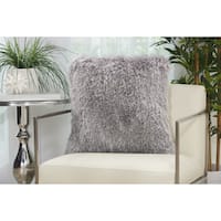 Mina Victory Yarn Shimmer Shag Throw Pillow by Nourison (20" x 20")