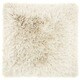 preview thumbnail 10 of 13, Mina Victory Yarn Shimmer Shag Throw Pillow by Nourison (17" x 17") 17" x 17" - Cream