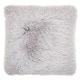 preview thumbnail 12 of 13, Mina Victory Yarn Shimmer Shag Throw Pillow by Nourison (17" x 17") 17" x 17" - Light Grey