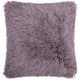 preview thumbnail 6 of 13, Mina Victory Yarn Shimmer Shag Throw Pillow by Nourison (17" x 17") 20" x 20" - Lavender