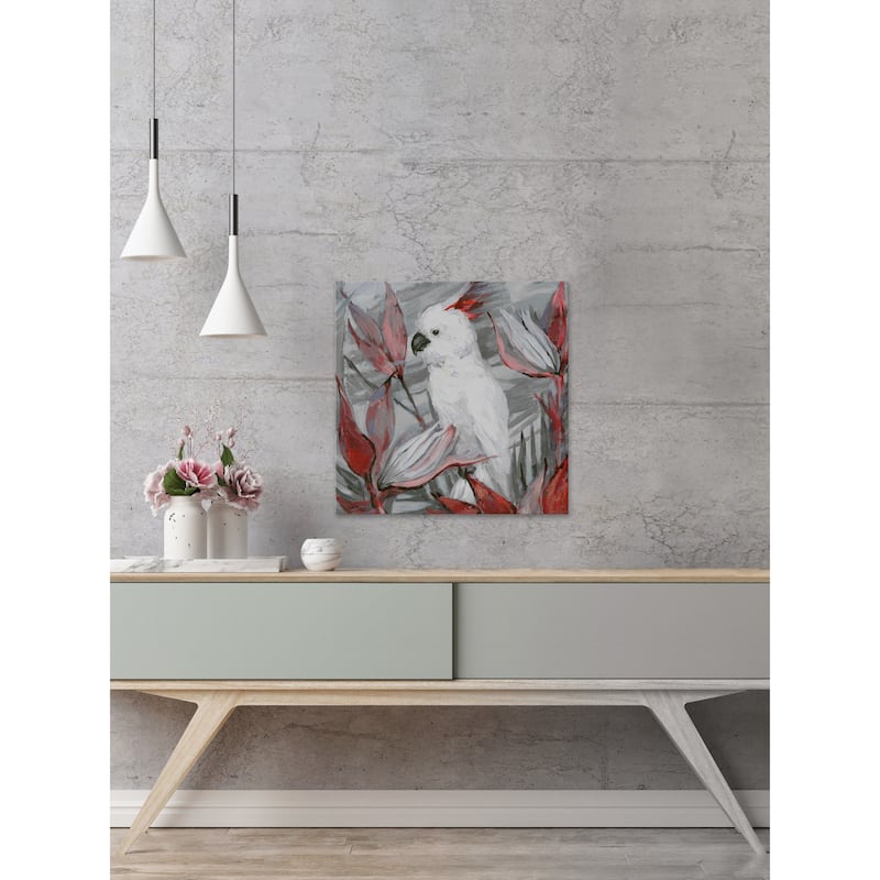 'White Cockatoo II' Painting Print on Wrapped Canvas - Multi-Color