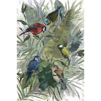'Morning Birds II' Painting Print on Wrapped Canvas