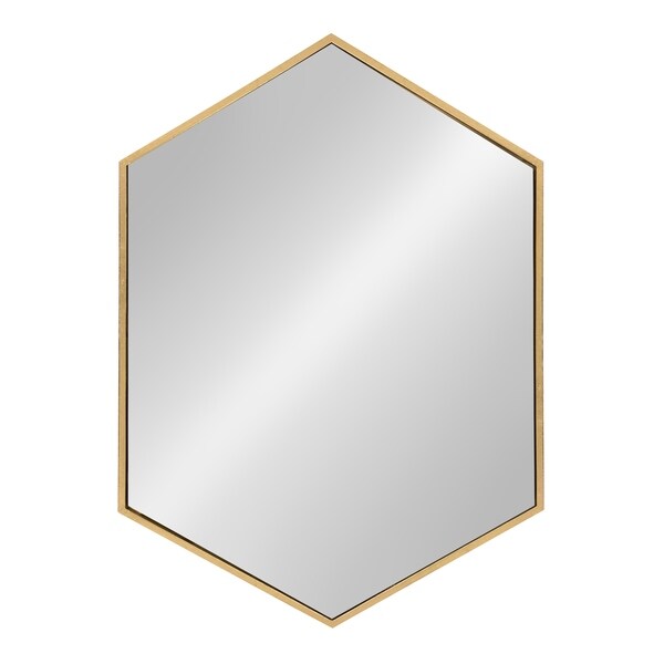 Kate and Laurel - McNeer Large Hexagon Metal Wall Mirror - 31x22