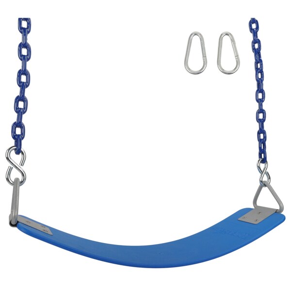 Swing Set Stuff Inc. Commercial Polymer Belt Seat with 5.5 Ft. Coated Chain