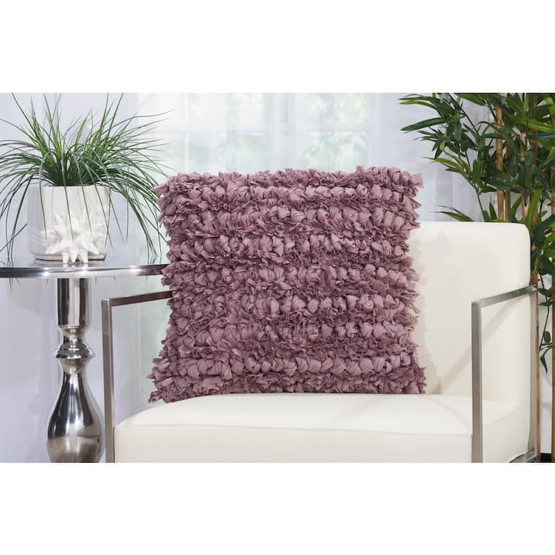 Mina Victory Paper Loop Shag Throw Pillow by Nourison