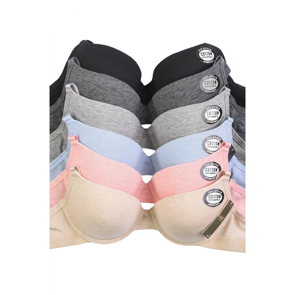 Sofra & Mamia 6-Pack Full Cup Bras (Assorted Colors)