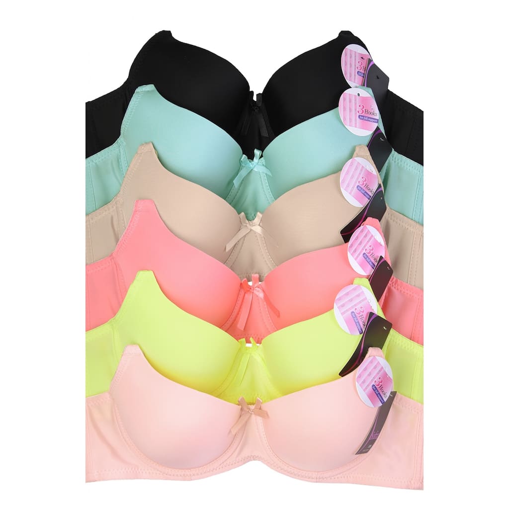 Sofra & Mamia 6-Pack Full Cup Bras (Assorted Colors)