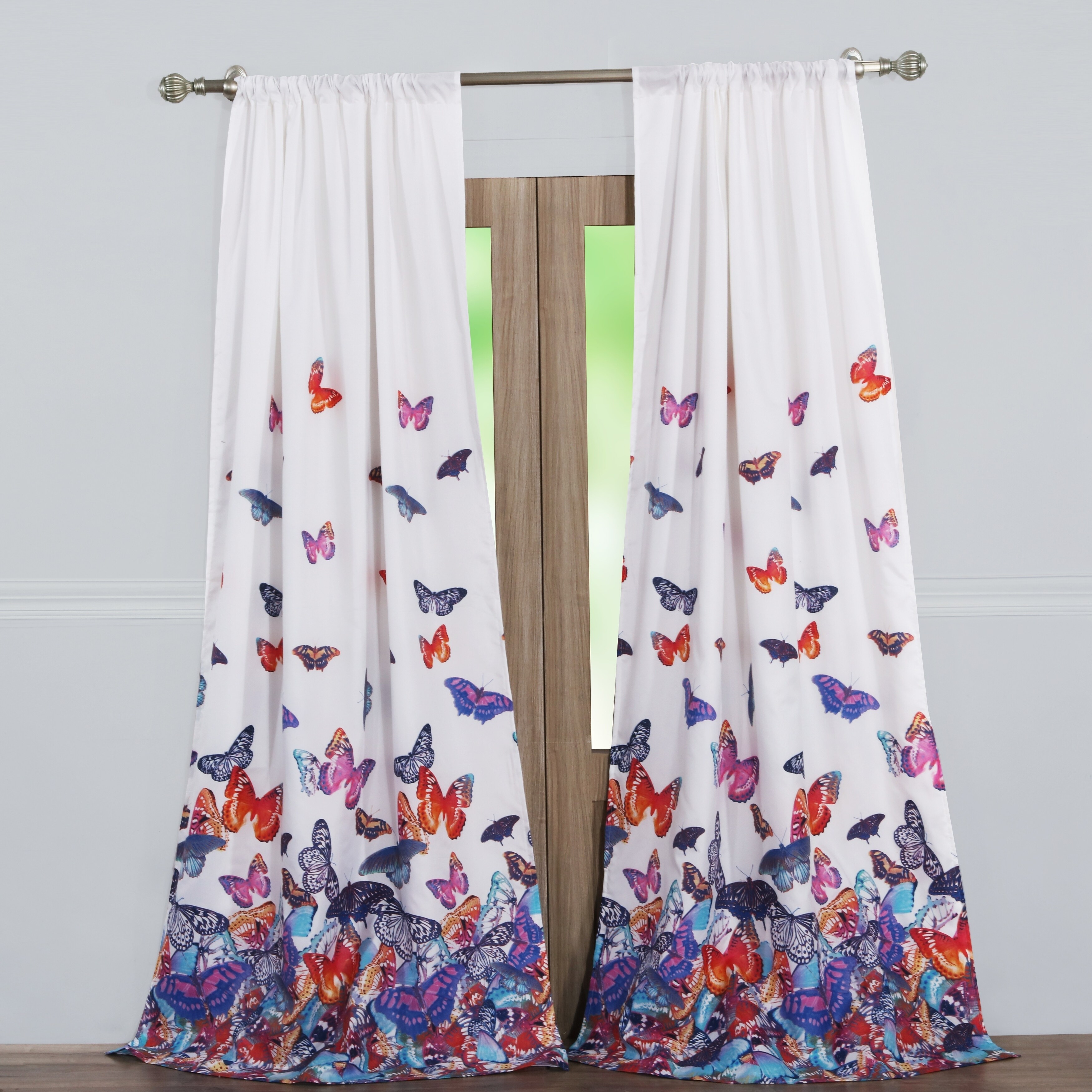 Shop Mariposa Curtain Panel Pair With Tiebacks Set Of Two Panels