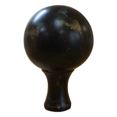 Royal Designs Large Ball Lamp Finial for Lamp Shade- Antique Brass