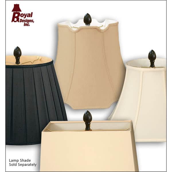 Royal Designs Egg Lamp Finial for Lamp Shade Polished Brass