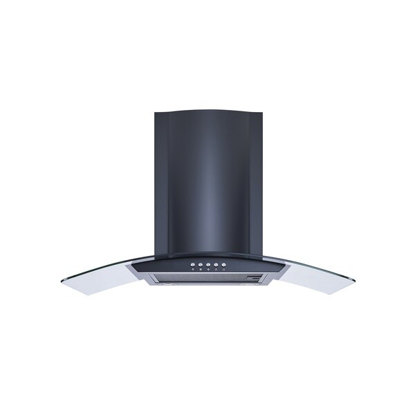 Winflo O-W101C30BL 30" Convertible Wall Mount Range Hood in Black