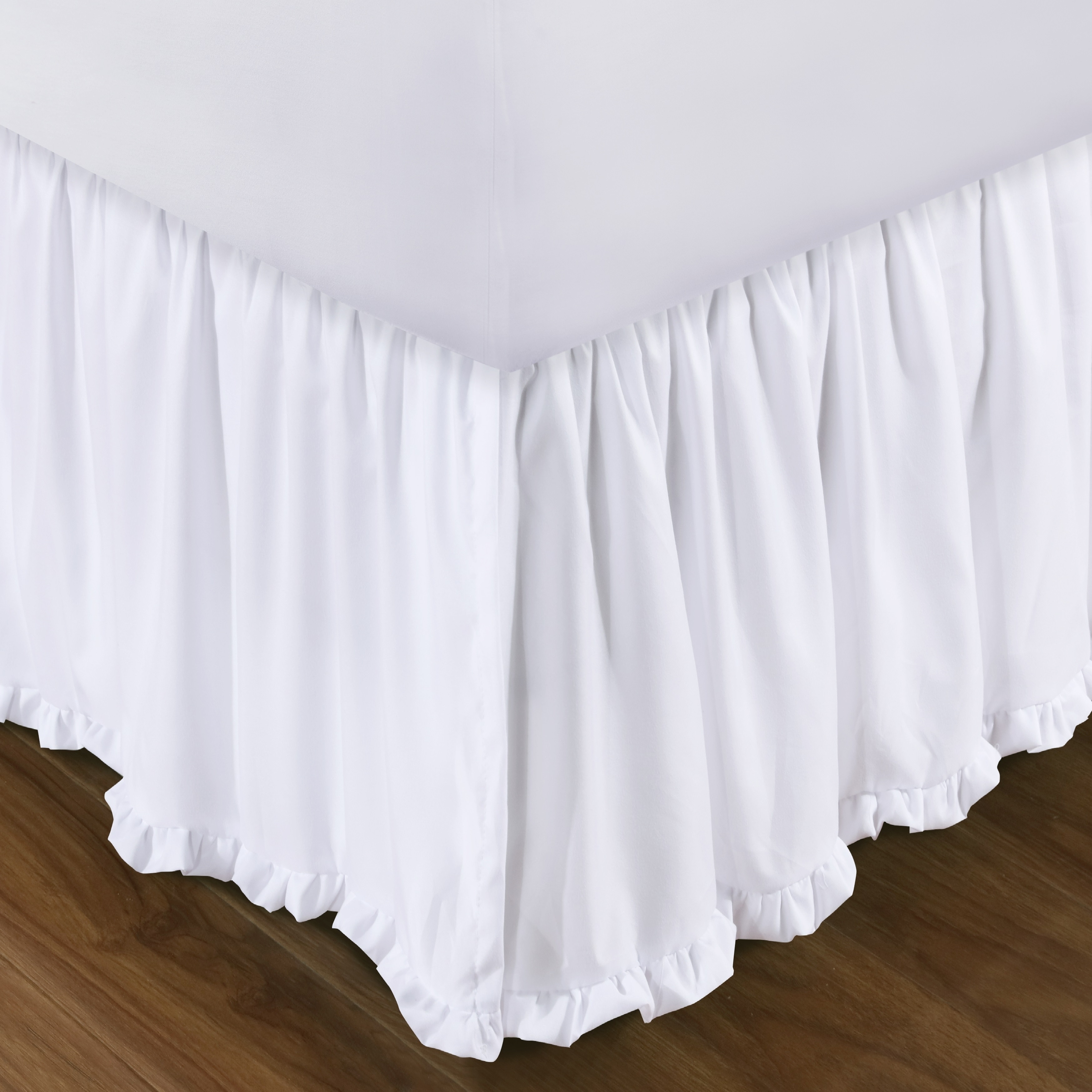 15" Drop Simply Shabby Chic Double Ruffle Bed skirt NEW KING 