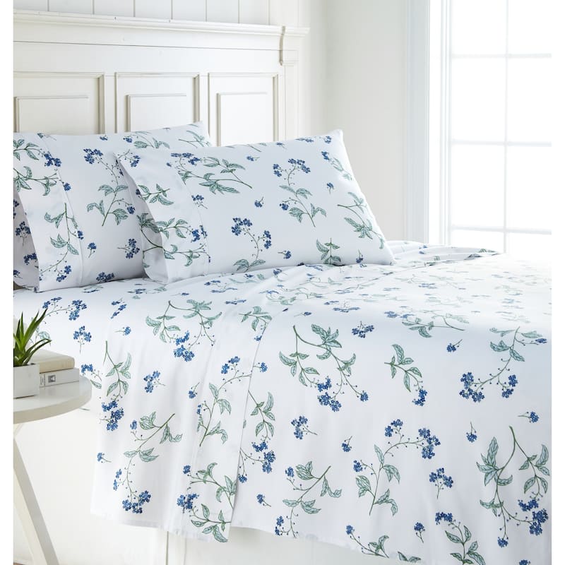 Myosotis Extra Deep Pocket Luxury Cotton 4-piece Bed Sheet Set - Full - White