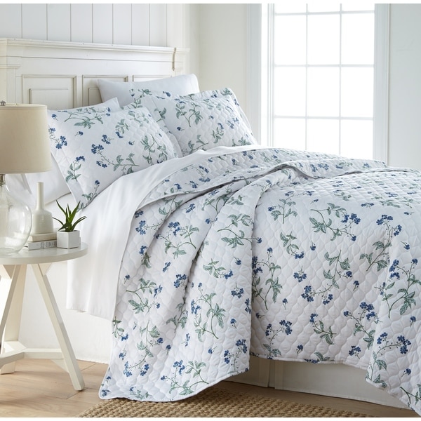 Forget Me Not 100-Percent Cotton Quilt and Sham Set