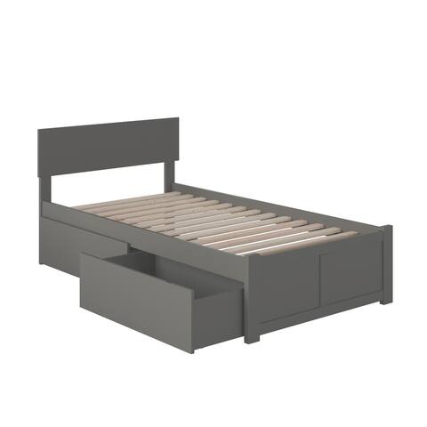 Storage Beds Online At Our Best Bedroom Furniture Deals Orlando Twin Xl Platform Bed With Flat Panel Foot Board And 2 Urban Drawers In
