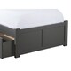 preview thumbnail 6 of 6, Mission Twin XL Platform Bed with Flat Panel Foot Board and 2 Urban Bed Drawers in Grey