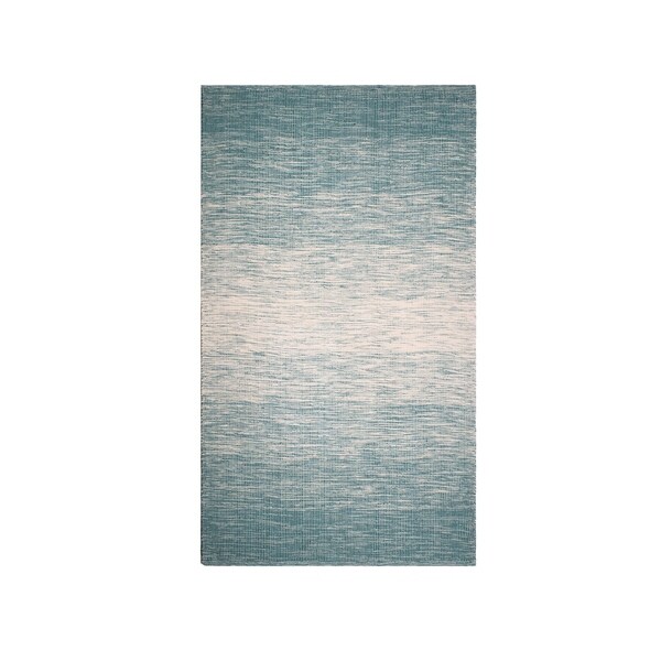 Fab Habitat Teal Stockholm Indoor/Outdoor Rug - PET - 6' x 9'