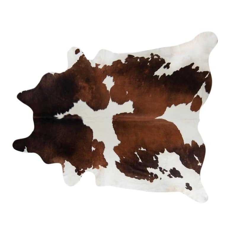 Pergamino Chocolate and White Cowhide Area Rug