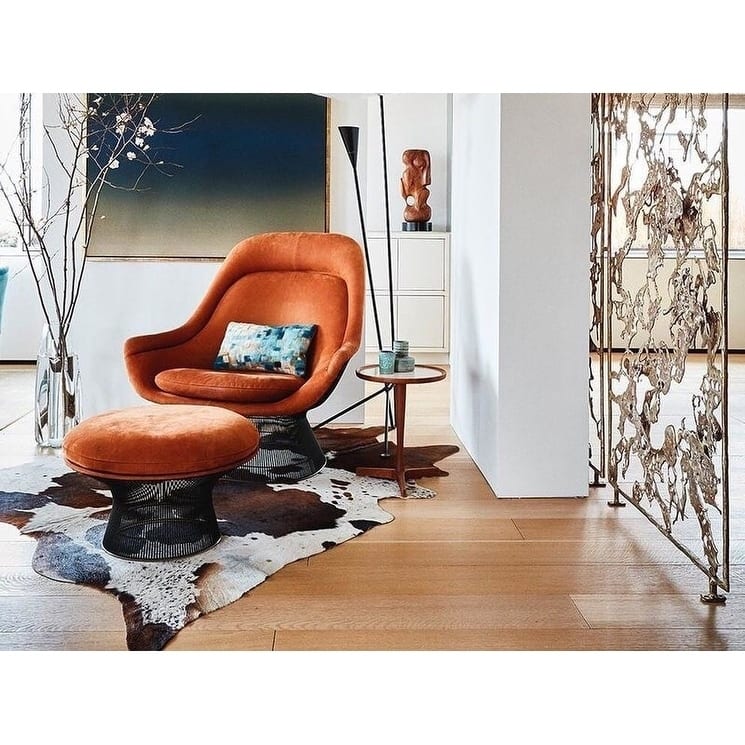 Pergamino Chocolate and White Cowhide Area Rug