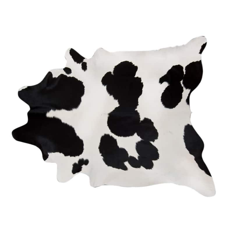 Pergamino Black and White Cowhide Rug