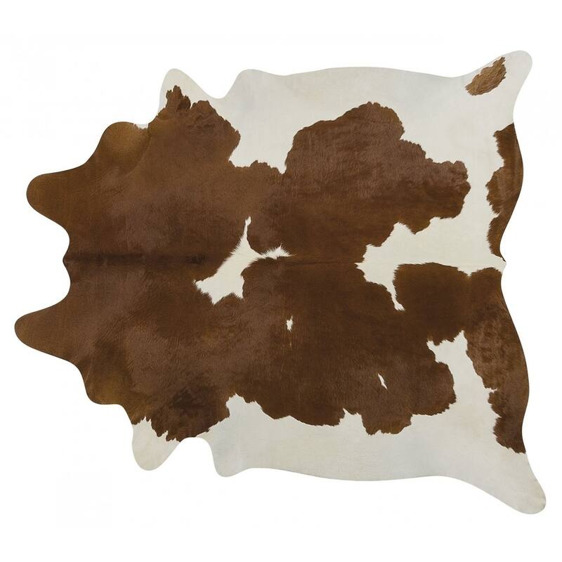 Pergamino Brown And White Cowhide Rug