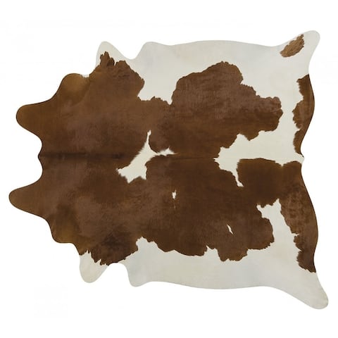 Pergamino Brown And White Cowhide Rug