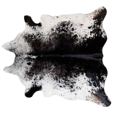 Pergamino Black Speckles Cowhide Rug