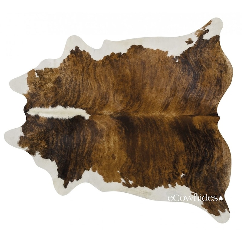 Pergamino Brindle Backbone Cowhide Rug