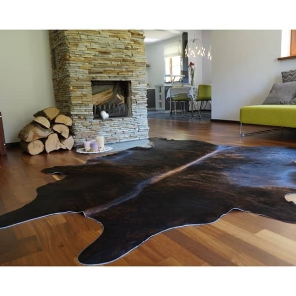 Shop Pergamino Brindle Dark Cowhide Rug Xl Free Shipping Today