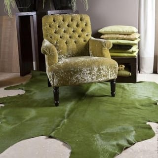 Shop Pergamino Green Cowhide Rug Overstock 19868974