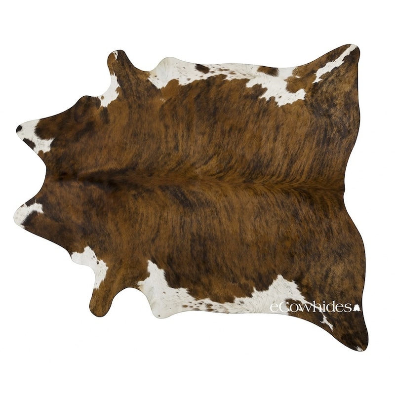 Pergamino Brindle White Belly Cowhide Rug
