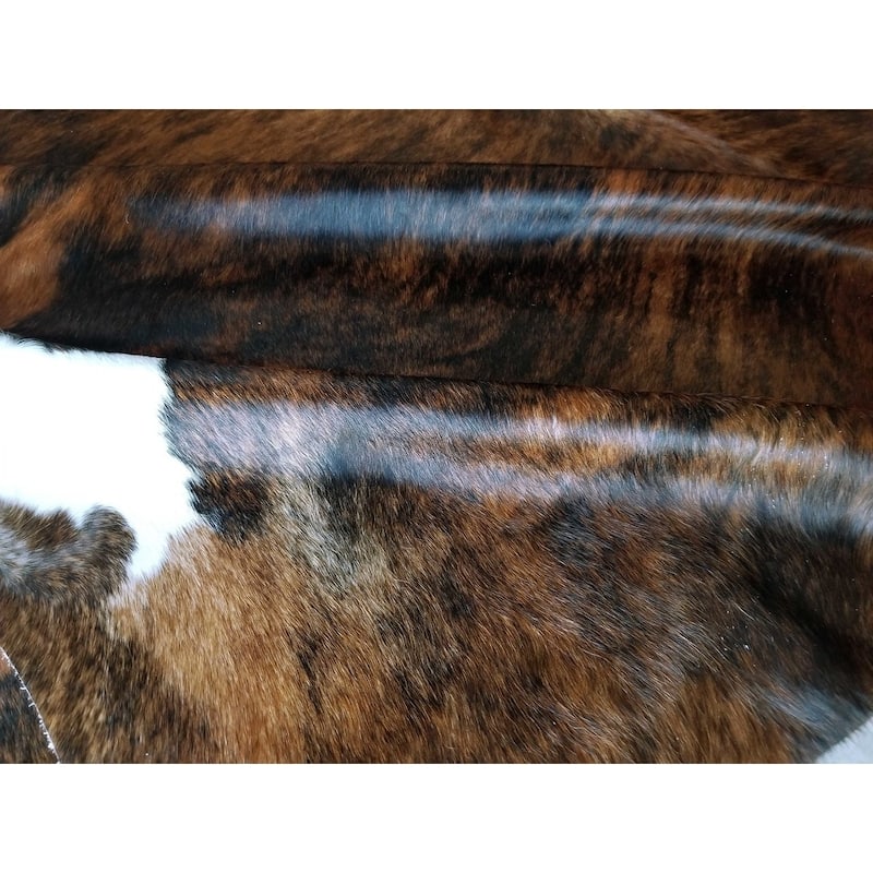 Pergamino Brindle White Belly Cowhide Rug