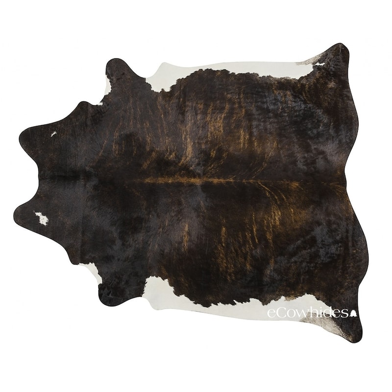 Pergamino Brindle White Belly Cowhide Rug