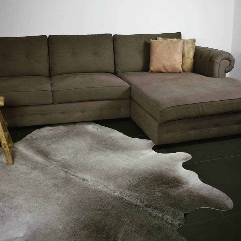 Pergamino Grey Genuine Cowhide Rug