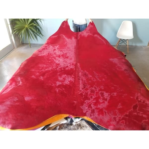 Shop Pergamino Red Cowhide Rug Overstock 19868993