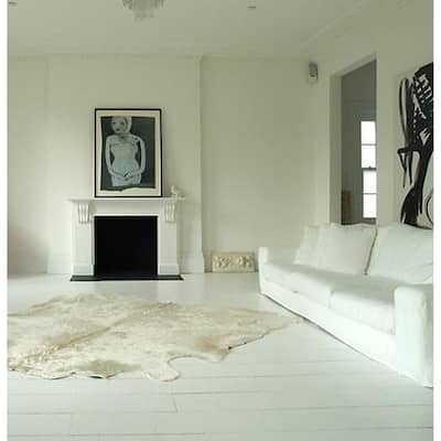 Pergamino White Cowhide Rug XXL